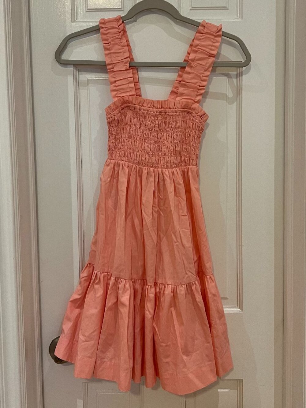 Abercrombie Pink Smocked Tiered Mini Dress with Pockets - Women's - XXS